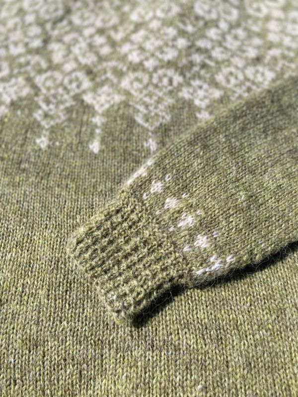 Ullkrusedull - Clover green garnpakke