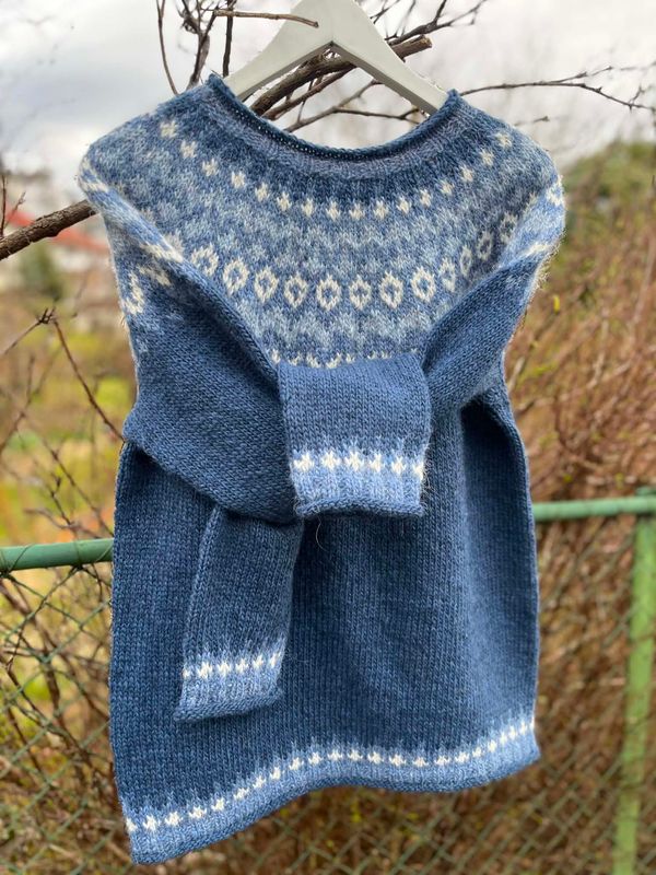 Riddari ocean blue - white  garnpakke