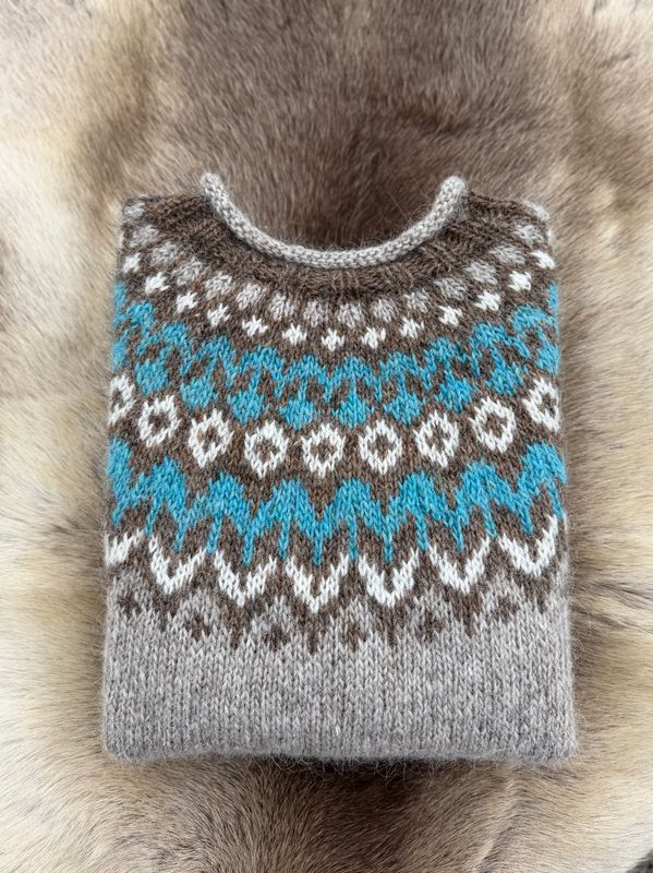 Riddari light beige heather - glacier garnpakke