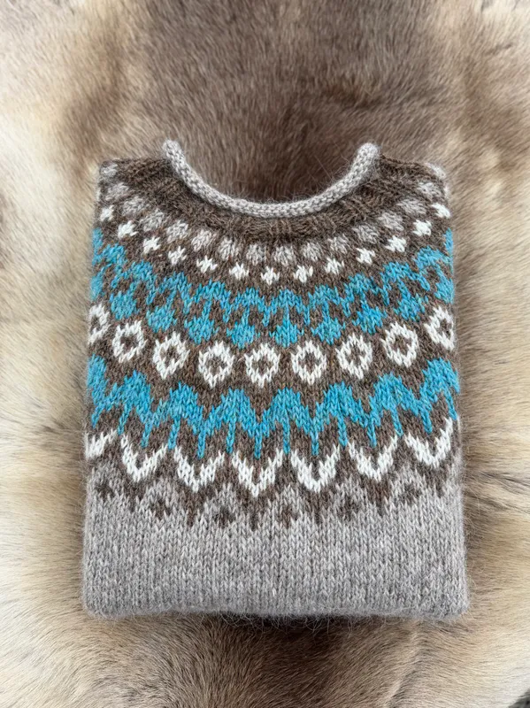 Riddari light beige heather - glacier garnpakke
