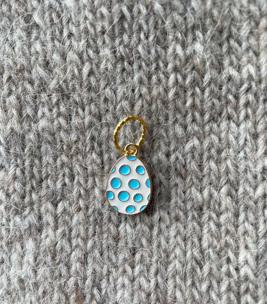 Hovedbilde Påskeegg blå-hvit m ring