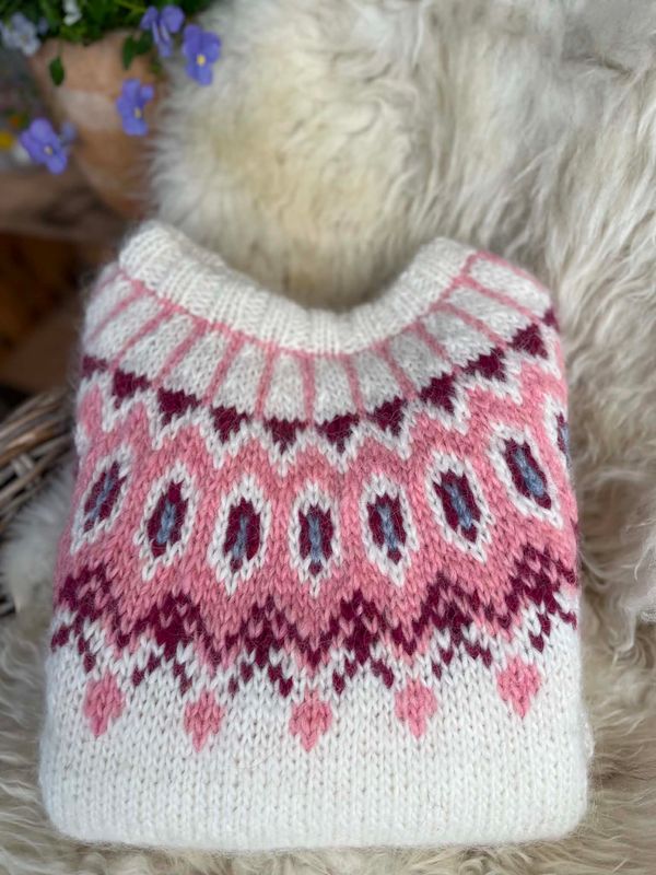 DALUR  white - pink garnpakke 