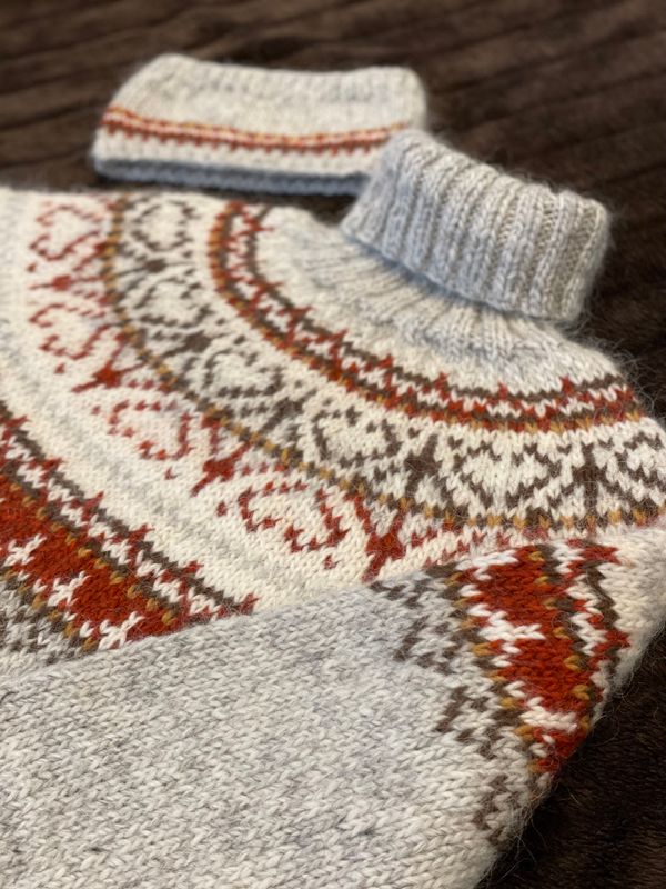 ALASUQ POLAR light ash heather - brent orange - garnpakke