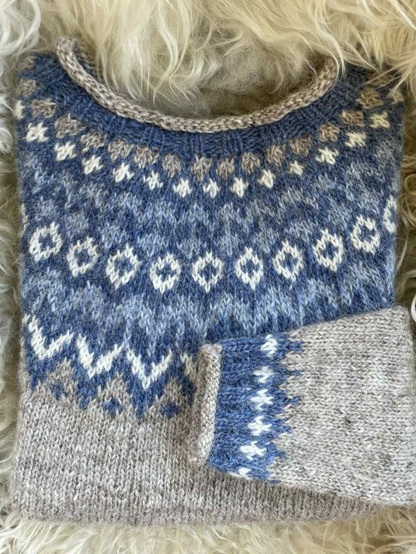 Riddari light beige heather - garnpakke