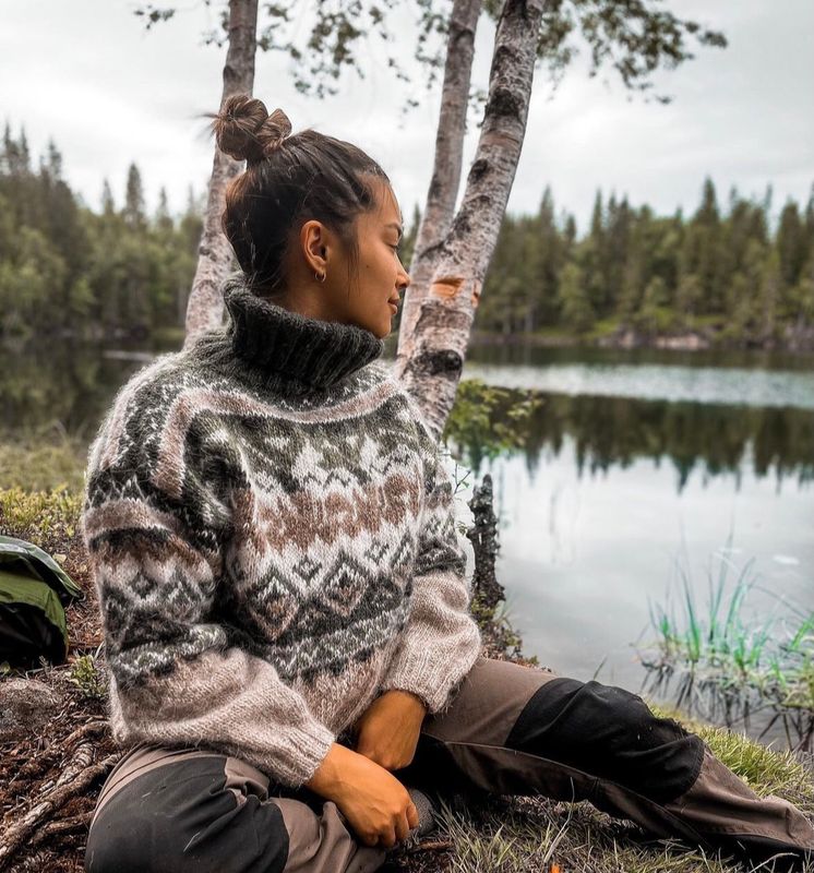 TAKOTNA  light beige heather - garnpakke