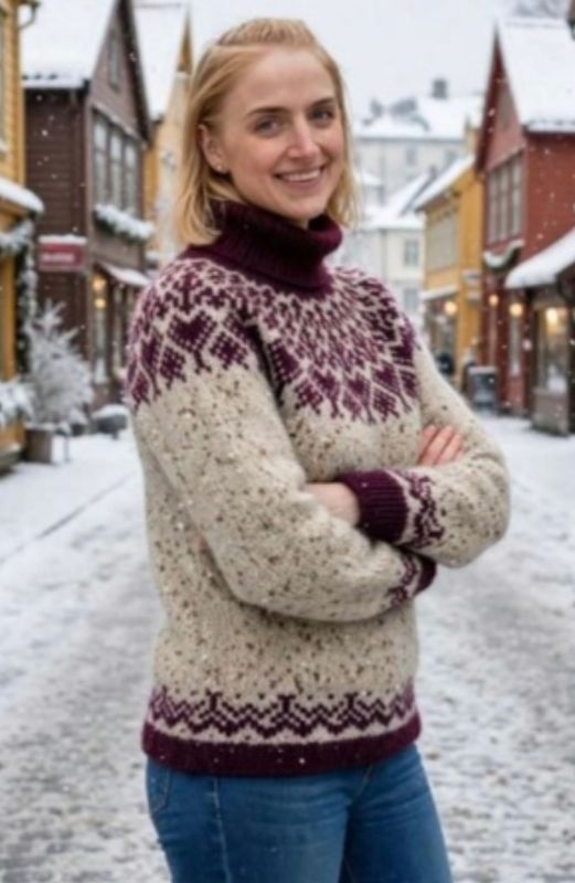 Kornelia  Sand Tweed - Dark rose