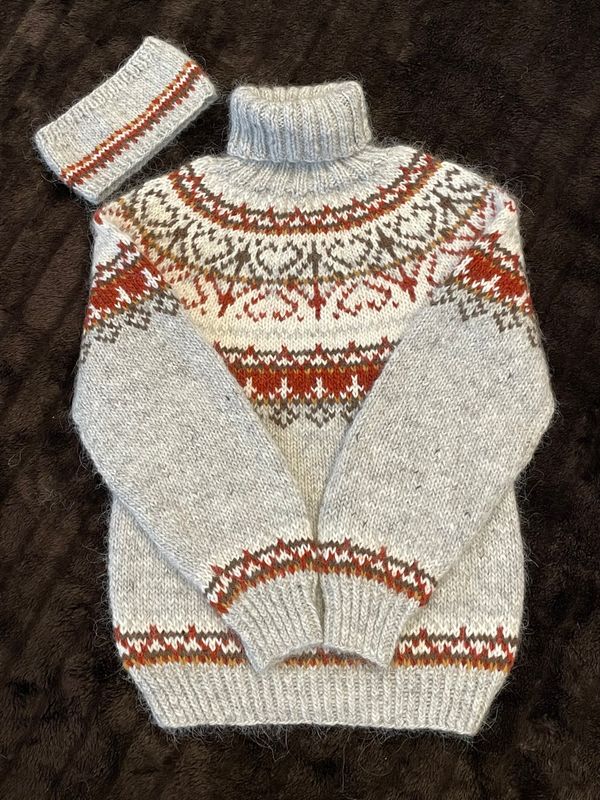 ALASUQ POLAR light ash heather - brent orange - garnpakke